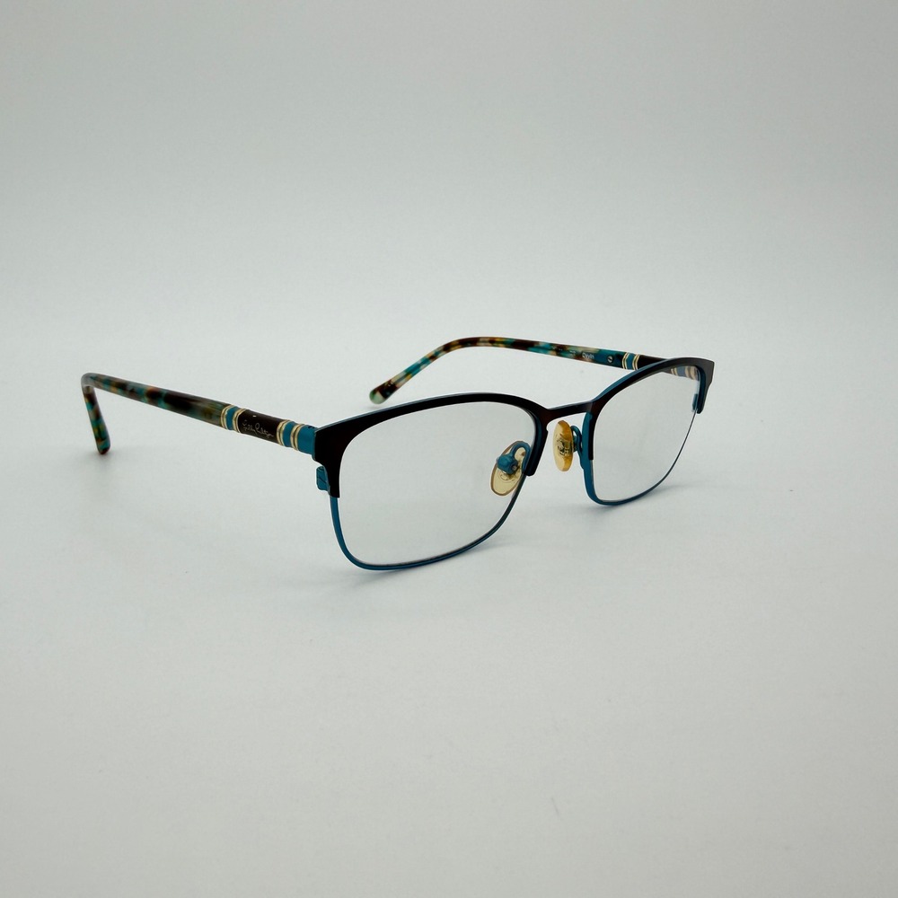 Lilly Pulitzer Daylin Eyeglass Frames Teal Tortoise Handmadeโ France 44